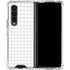 White Grid Galaxy Z Fold4 5G Clear Case